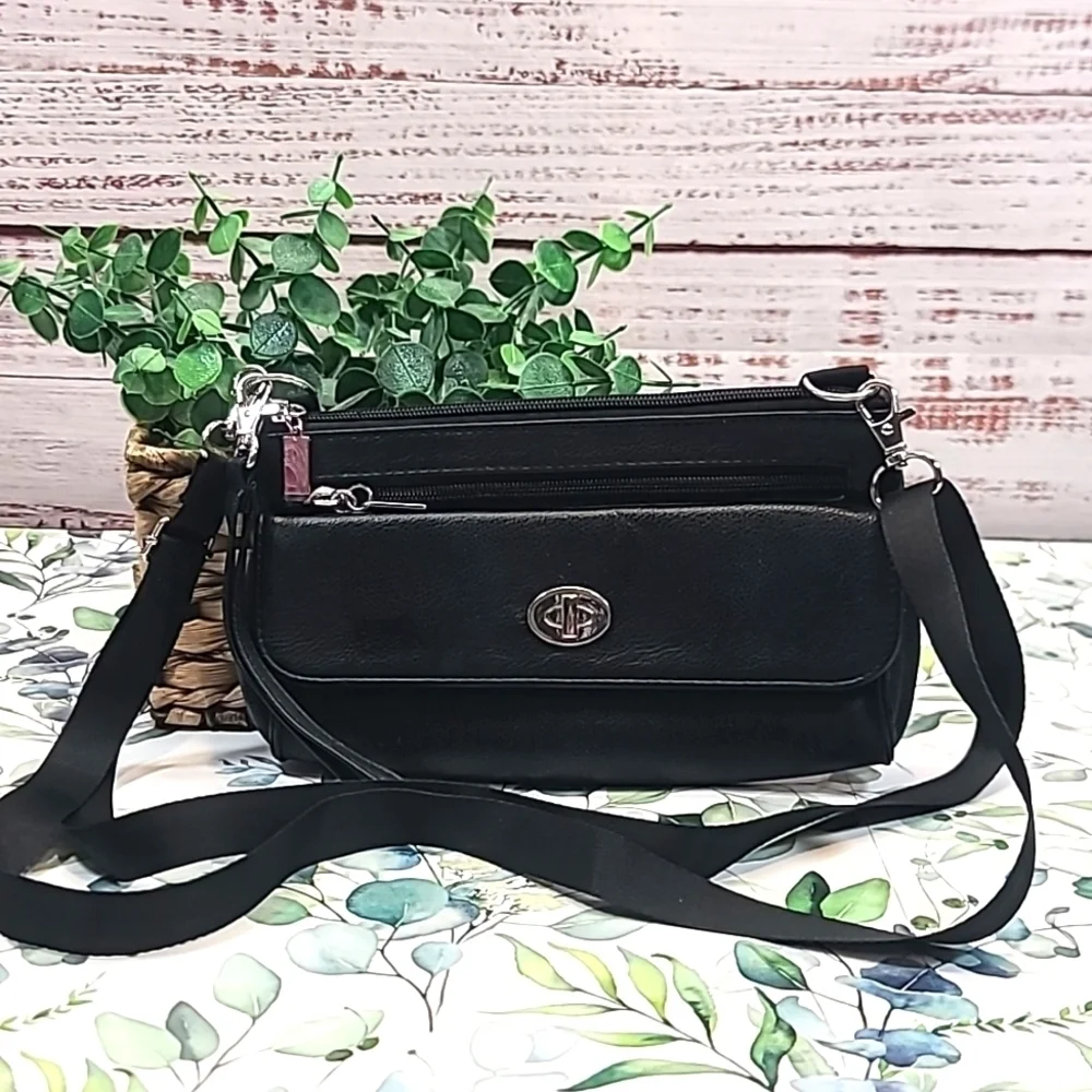 No brand faux leather belt wallet clutch